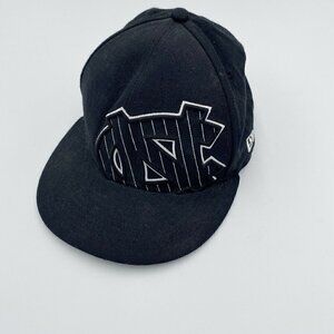 NWOT Era 59Fifty North Carolina Tar Heels Hat Cap Size 7 3/8  Black White NEW
